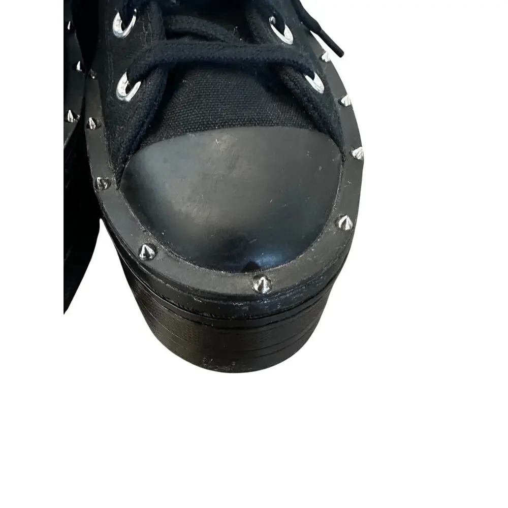 Converse Black Chuck Taylor All Star Stud Modern Lift Platform Women Sz 8.5